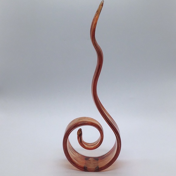 Art Glass Dancing Flame Sculpture Hand Blown - Picture 1 of 6